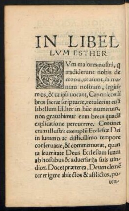 In Libellum Esther.