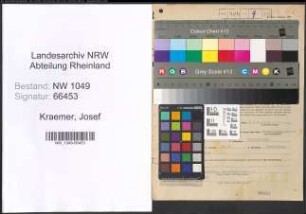 Entnazifizierung Josef Kraemer , geb. 01.04.1917 ()