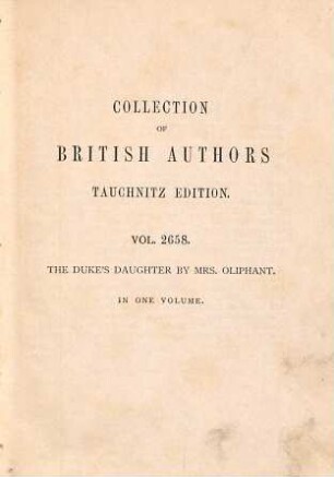 The Duke's daughter
