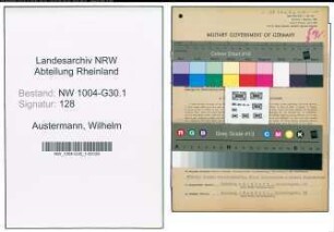 Entnazifizierung Wilhelm Austermann , geb. 22.03.1898 (Kaufmann)