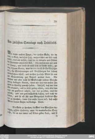 Am zwölften Sonntage nach Trinitatis.