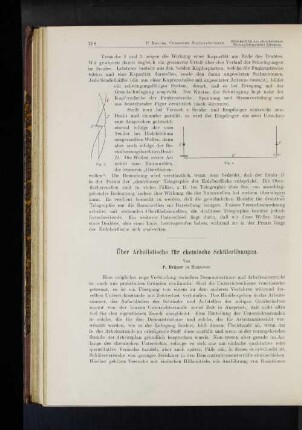 Über Arbeitstische für chemische Schülerübungen.
