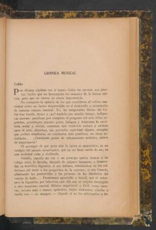 Crónica musical : Colón