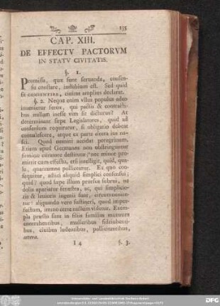 Cap. XIII. De Effectu Pactorum In Statu Civitatis.
