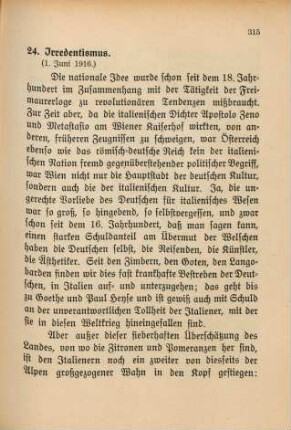 24. Irredentismus.