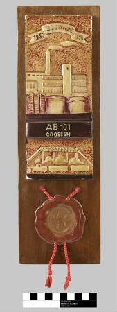 Ehrenplakette zum 30. Jahrestag des Aufbereitungsbetriebs Crossen