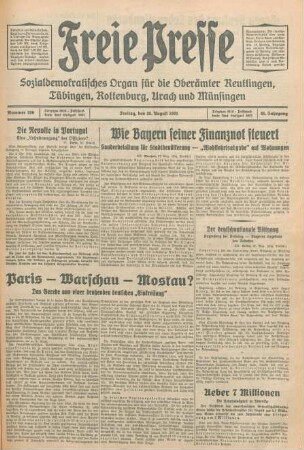Freie Presse 1931 (Nr. 200)