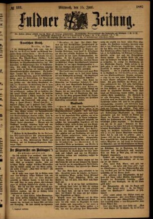 Ausgabe vom Mittwoch, den 15. Juni 1887.