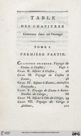 Table des chapitres contenus dans cet ouvrage