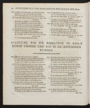 Aventiure Wie Die Nibelunge Ze Ezeln Burge Chomen Und Wie Si Da Enpfangen Wurden