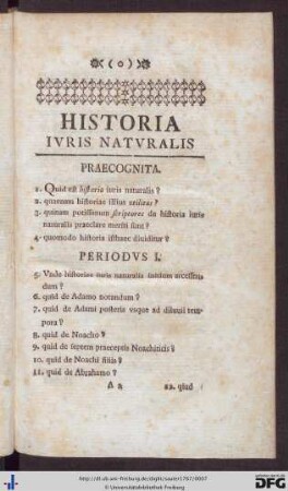 Historia Iuris Naturalis.