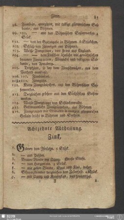 Achtzehnte Abtheilung. Zink