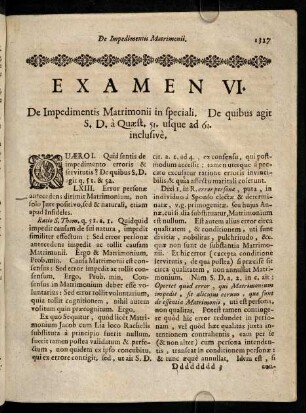 1317-1345, Examen VI