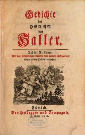 Gedichte des Herrn von Haller