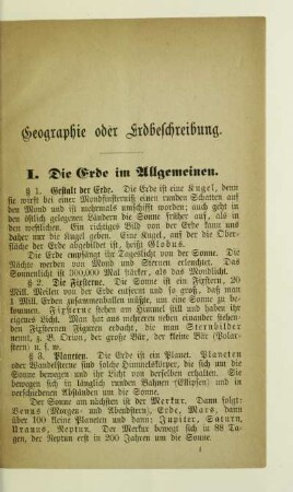 Geographie oder Erdbeschreibung