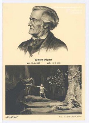 Richard Wagner, geb. 22.5.1813, gest. 13.2.1883 - "Siegfried"