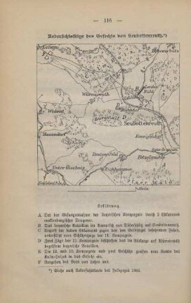 Karte: Uebersichtsskizze des Gefechts von Seubottenreuth