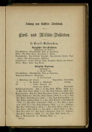 Civil- und Militärbehörden