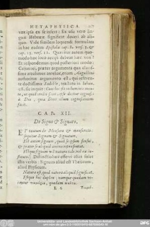 Cap. XII. De Signo & Signato.