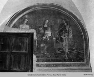 Thronende Madonna mit Kind und den Heiligen Rochus und Sebastian