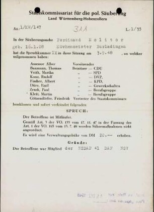 Molitor, Ferdinand