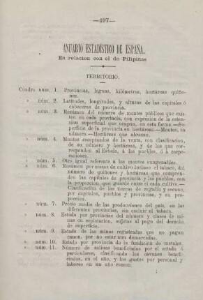 Anuario estadistico de Espana. En relacion con el de Filipinas