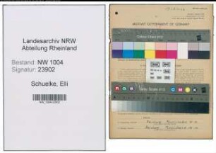 Entnazifizierung Elli Schuelke , geb. 27.03.1909 (Kauffrau)