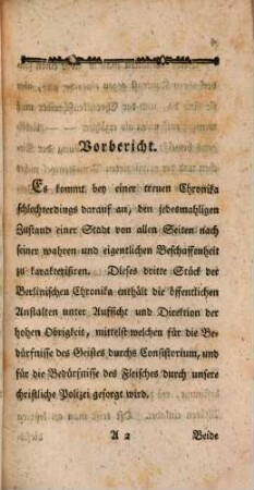 Beytrag zur Chronika von Berlin : im beliebten altteutschen Romanzenton mit untergemischten erbaulichen Lob- und Bußliedern, Drittes Stück. Beytrag zur Chronika von Berlin, in sich fassend die öffentlichen Anstalten für den Geist und für das Fleisch