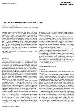 Zonal meteor wind observations at Budrio, Italy