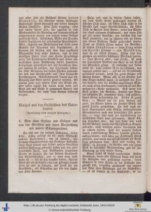 Einiges aus den Geschichten des Vaterlandes.