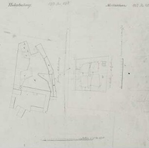 Wermsdorf, Altes Schloss, Lageplan, 18. Jh.