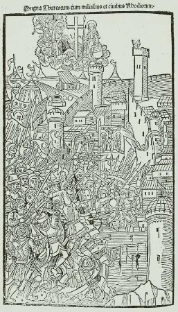 Carusin, Guillelmus: Rhodiorum historis: Die Belagerung der Johanniter auf Rhodos, Blatt b 4 v