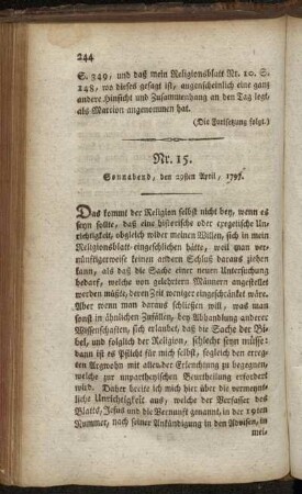 Nr. 15. Sonnabend, den 29sten April, 1797.