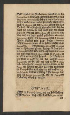 Den 15ten Juny 173