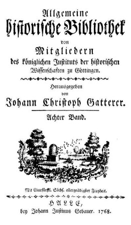 8: Allgemeine historische Bibliothek