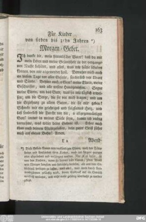 Morgen-Gebet.