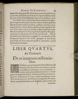 Liber Quartus. - Liber Undecimus.