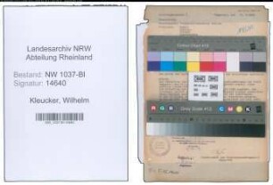 Entnazifizierung Wilhelm Kleucker , geb. 09.09.1900 (Maler)