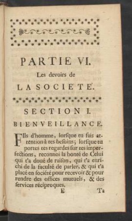 Partie VI. Les Devoirs de La Societé