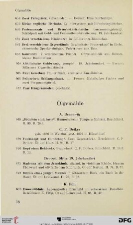 Ölgemälde (Nr. 668-734)