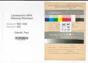 Entnazifizierung Paul Gabriel , geb. 01.05.1903 (Angestellter)