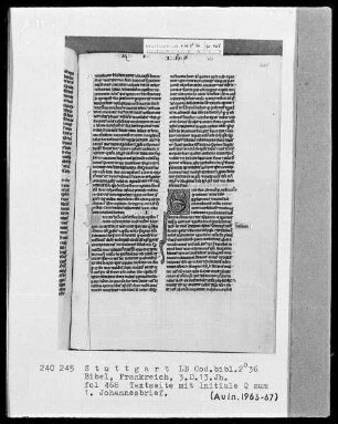 Bibel — Initiale Q, Folio 468recto