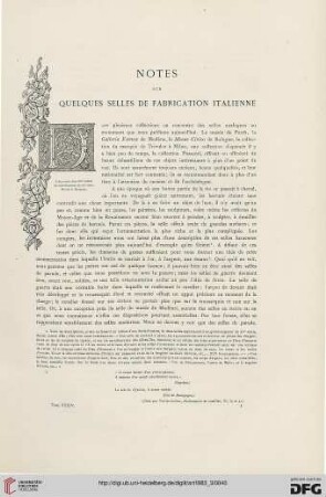9: Notes sur quelques selles de fabrication italienne