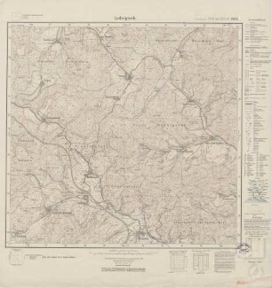 5023 (alte Nr.: 2924) Ludwigseck, Meßtischblatt (4cm - Karte)