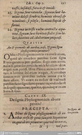 CAPUT IX. De signis Physiognomicis ab ore petitis?