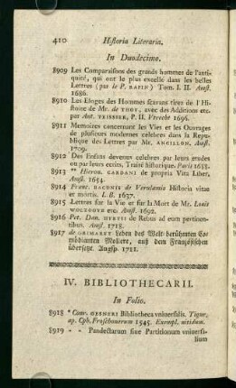 IV. Bibliothecarii