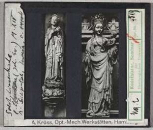 Soest: St. Maria zur Wiese (Wiesenkirche), links: Johannes Evangelist, rechts: Maria vom Südportal