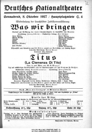 Was wir bringen