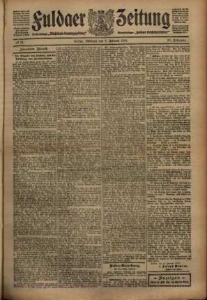 Zweite Ausgabe vom Mittwoch, den 09. Februar 1910.