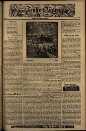 Zweite Ausgabe vom Sonntag, den 12. April 1936.
